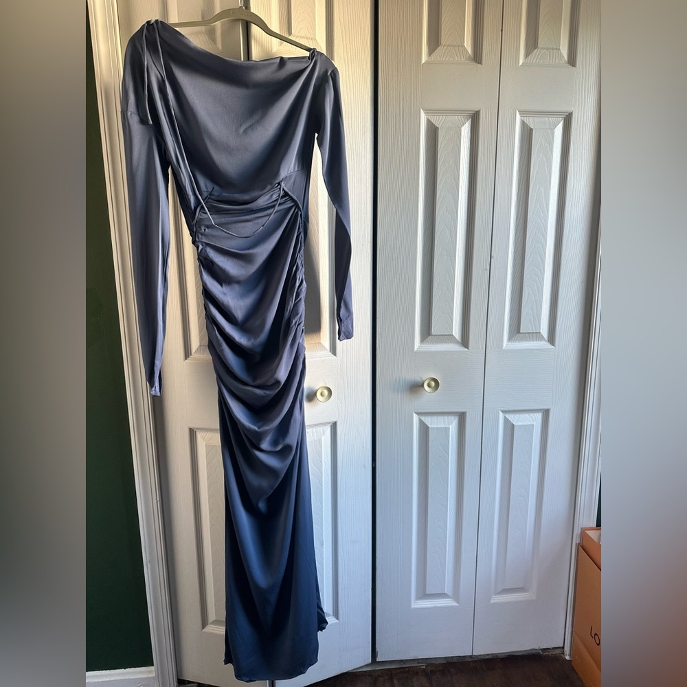 Christopher Esber Assymetrical Multi Gather Column Dress